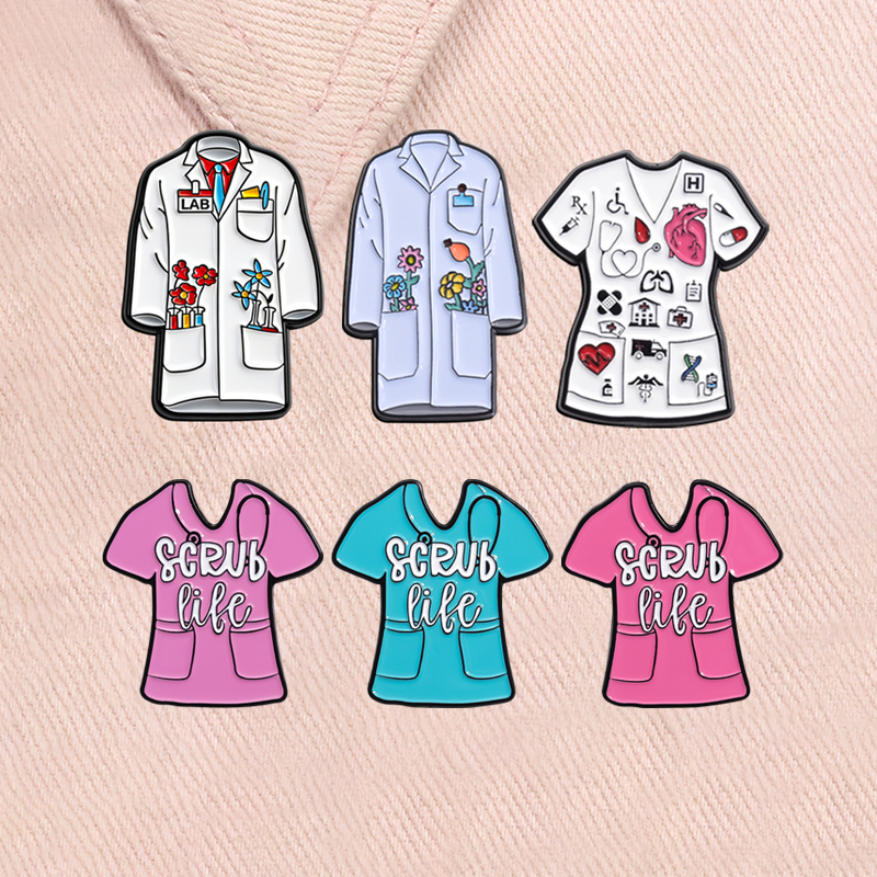 Floral Doctor Nurse Coat Ename - Medical Laboratory Scientist reseña y precio
