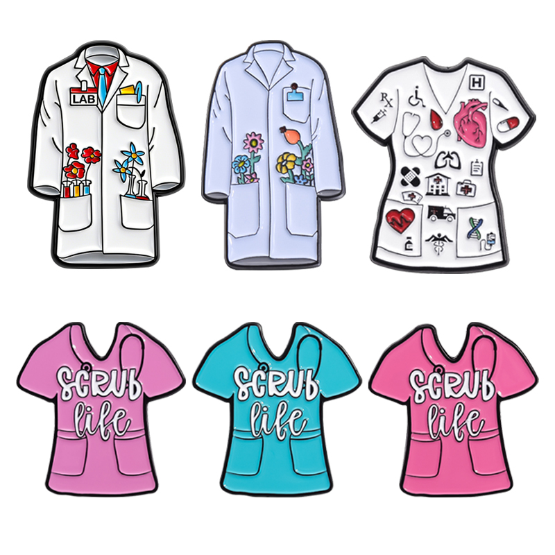 Floral Doctor Nurse Coat Ename - Medical Laboratory Scientist reseña y precio