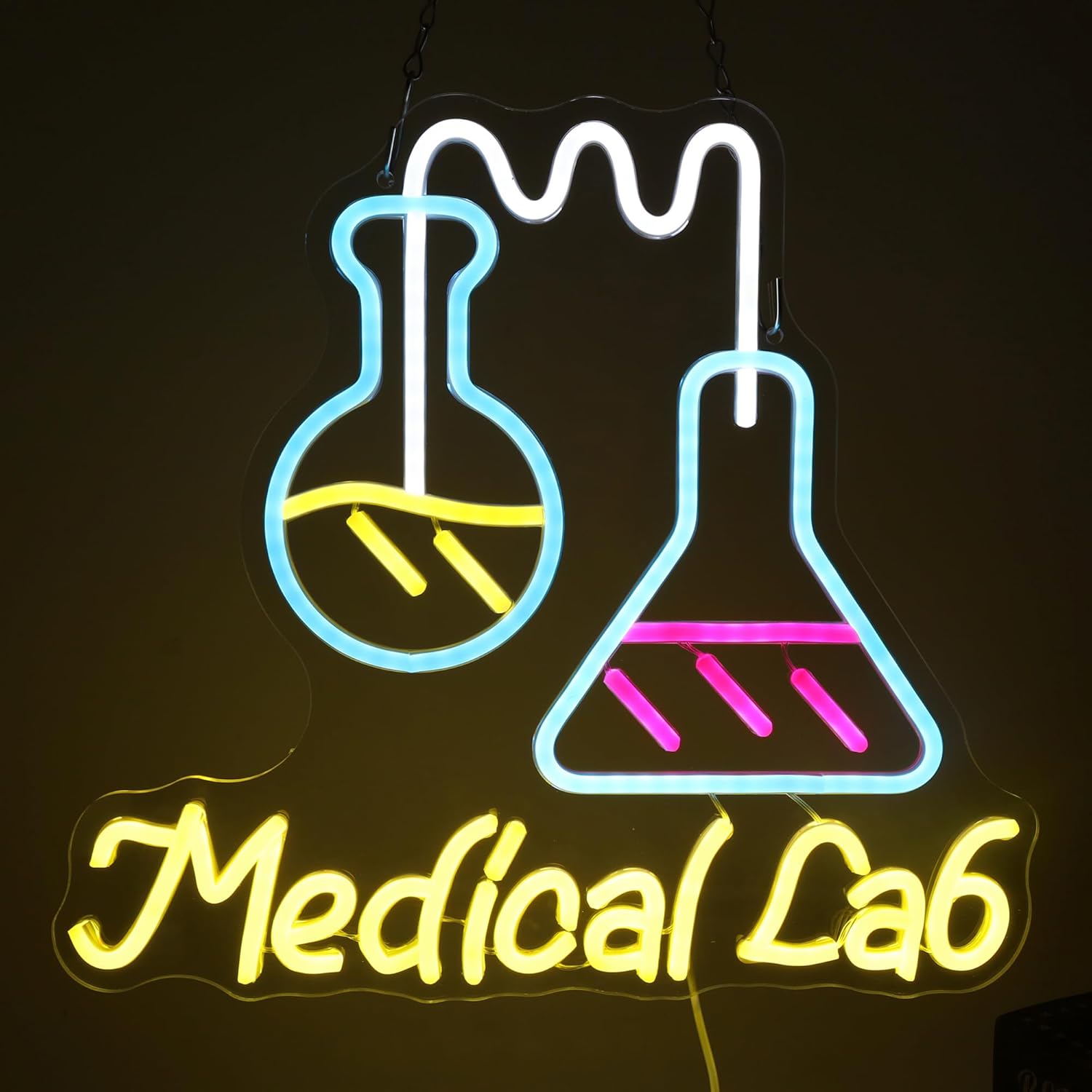Science Laboratory Neon Sign U - Medical Lab Study reseña y precio