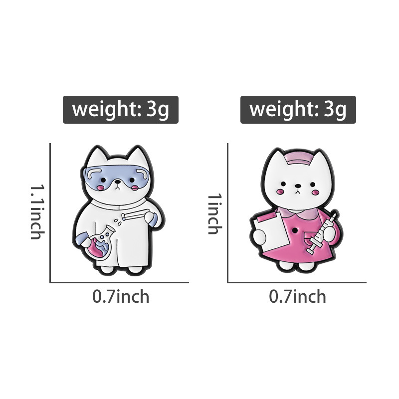 2pcs Cute Cartoon Medical Cat  - Medical Laboratory Scientist reseña y precio