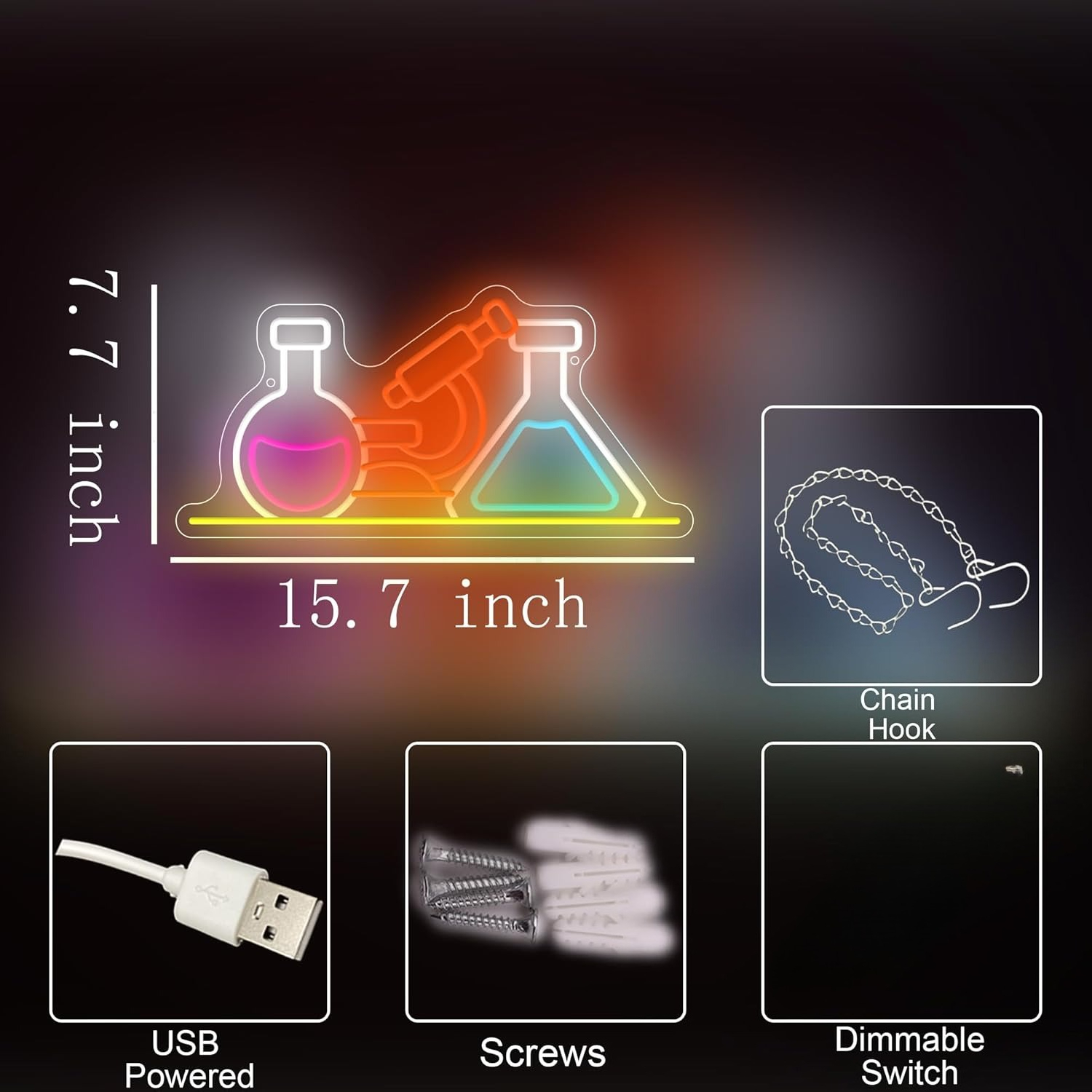 Science Laboratory Neon Sign U - Medical Lab Study reseña y precio