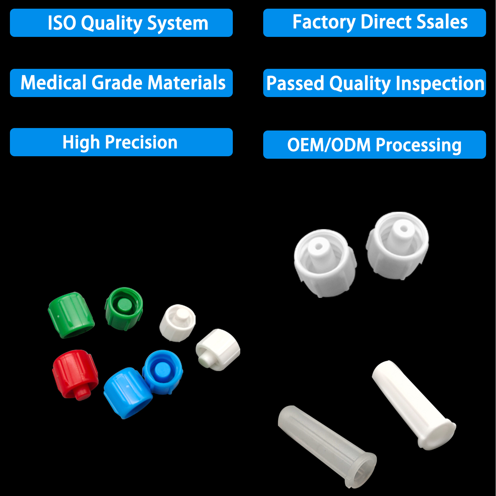 500pcs Male Luer Caps Hole for - Medical Lab reseña y precio